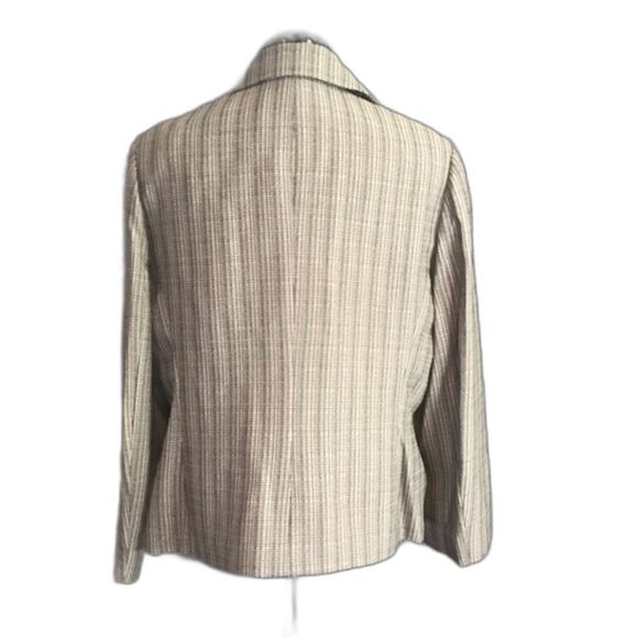Suit Studio Blazer Women’s Plus Size 18 Grey Striped Long Sleeve Button Front - Picture 4 of 8
